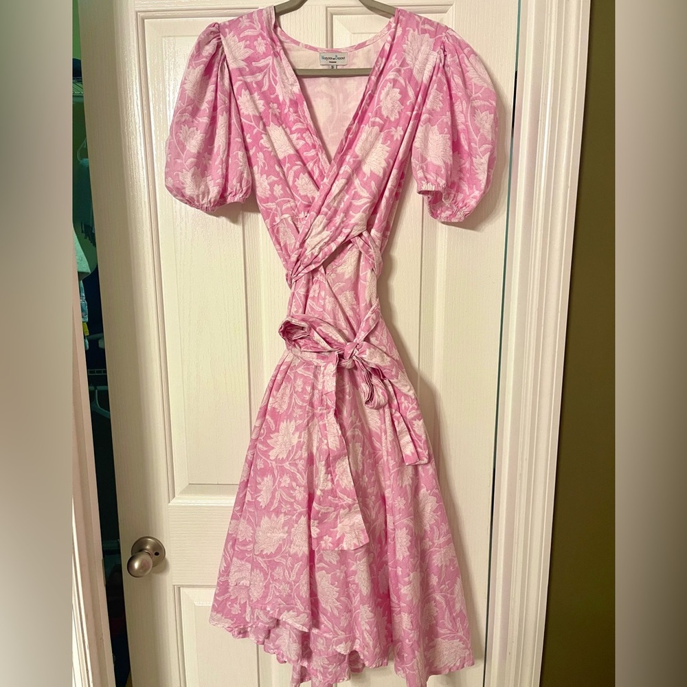 Monsoon and Beyond (Beyond by Vera) pink print handmade midi dress